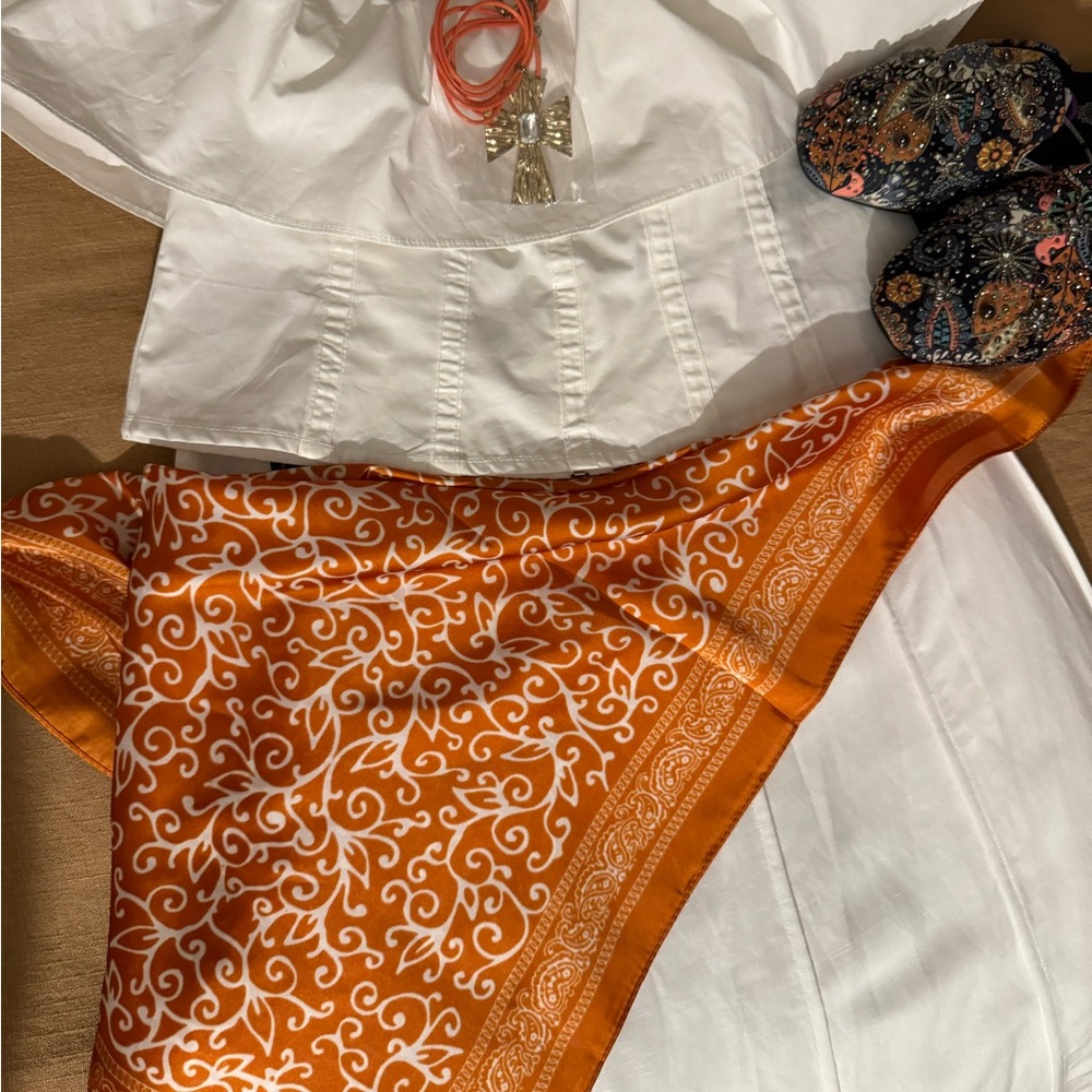 Orange Scarf NWT